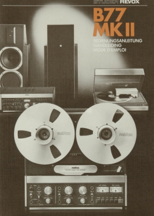 ReVox B77 MK II Benutzerhandbuch