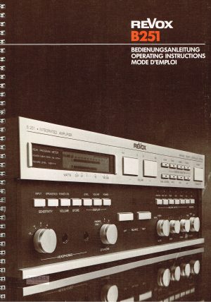 ReVox B251 Benutzerhandbuch