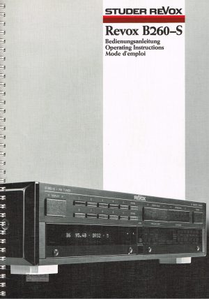 ReVox B260-S Benutzerhandbuch