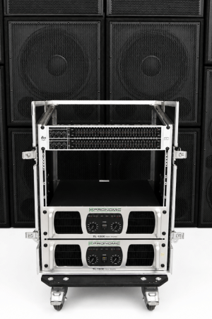 Promotec TL-1200 PA-Endstufen 2 Stück im Rack ink. Equalizer - Vermietung Tagespreis